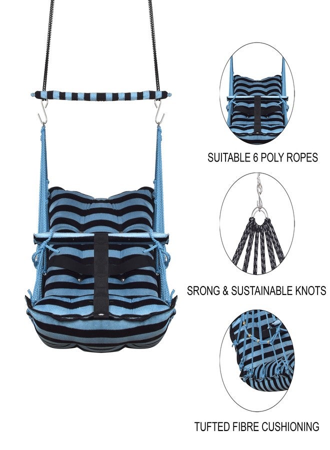 BOFFLE® Cotton Swing Chair for Kids Baby's Children Folding and Washable1-3 Years with Safety Belt/Home,Garden Jhula for Babies|Swing for Kids | Seat and Back Side 16x16 inch - Image 5